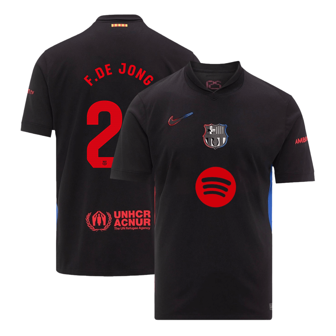 Camiseta de visitante del Barcelona F.DE JONG #21 2024/25 - Logotipo de Spotify sin texto