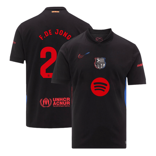Camiseta de visitante del Barcelona F.DE JONG #21 2024/25 - Logotipo de Spotify sin texto