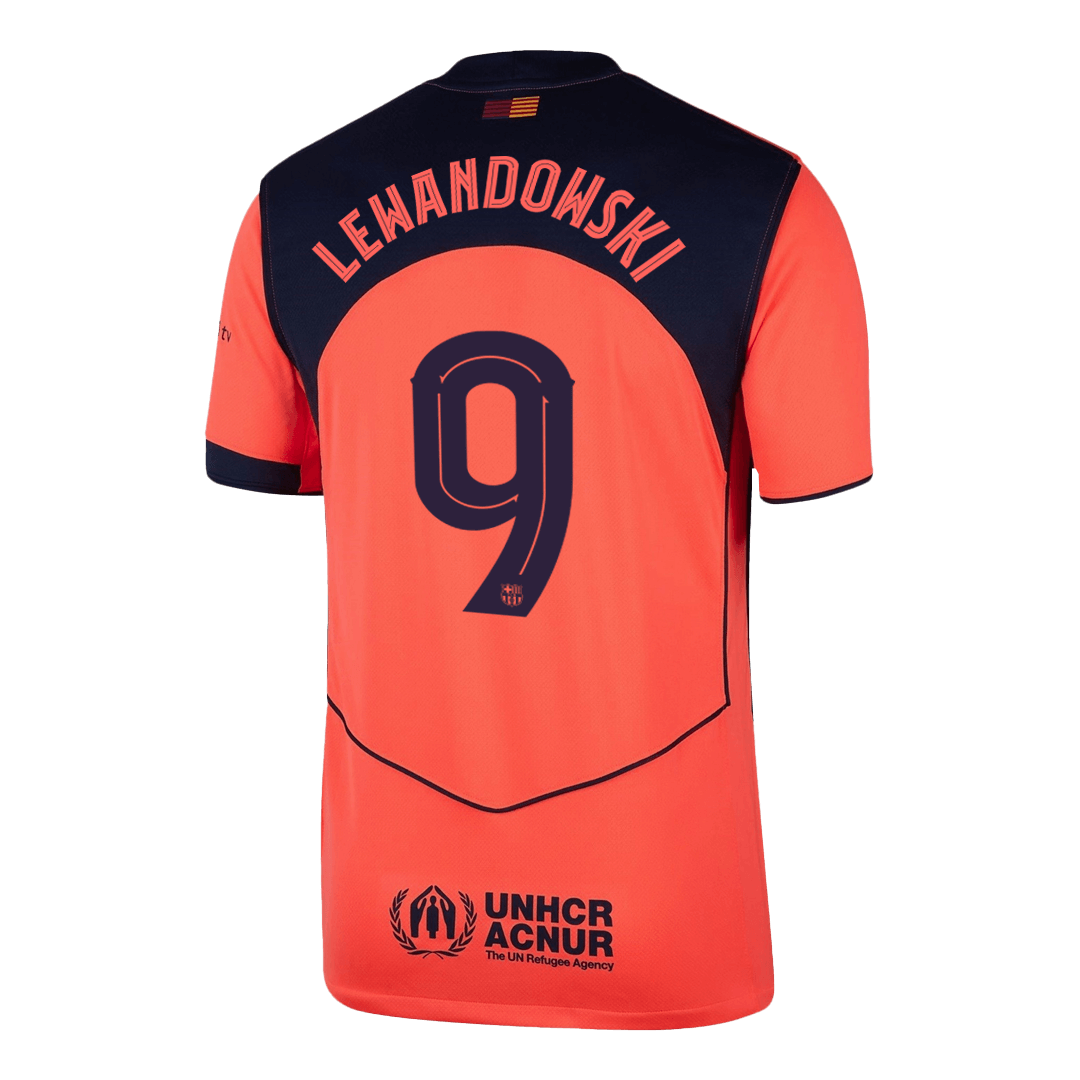 Camiseta de fútbol de visitante del Barcelona n.° 9 de LEWANDOWSKI 2025/26 — UCL