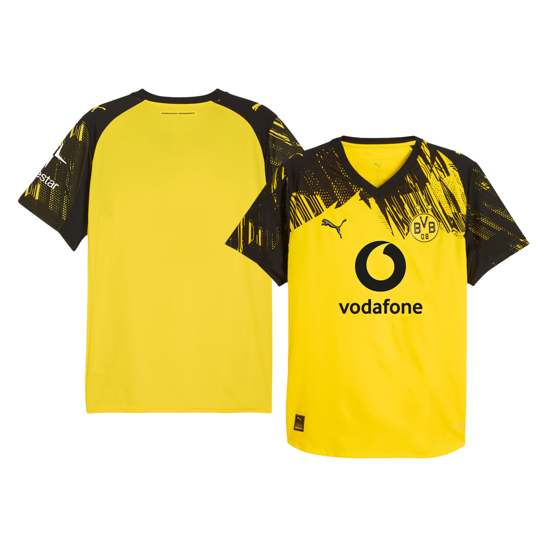Camiseta de fútbol local auténtica del Borussia Dortmund 2025/26 amarilla