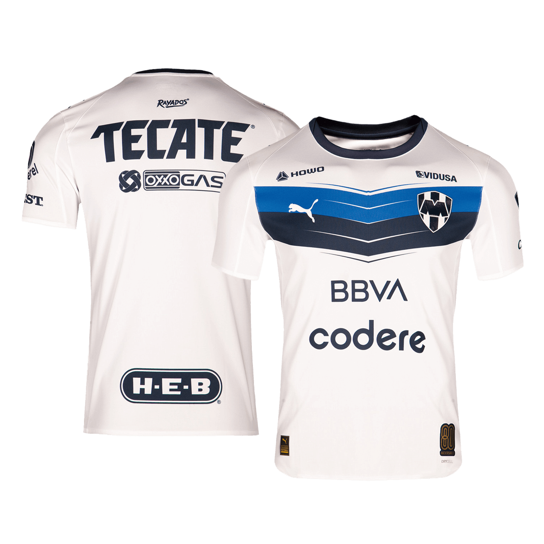 Camiseta de fútbol visitante del Monterrey 25/26 blanca