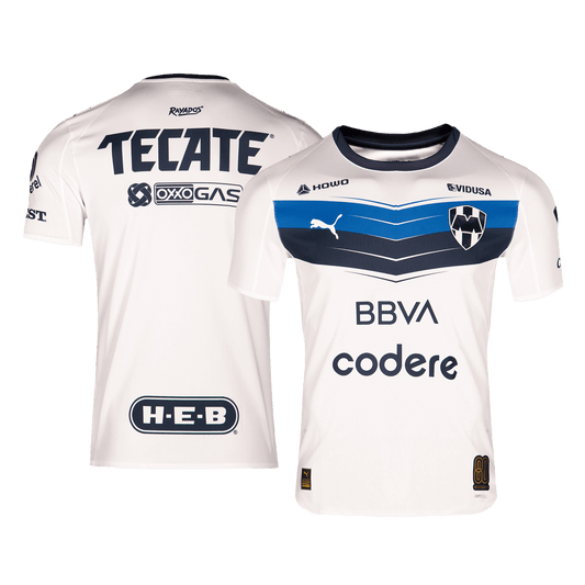 Camiseta de fútbol visitante del Monterrey 25/26 blanca