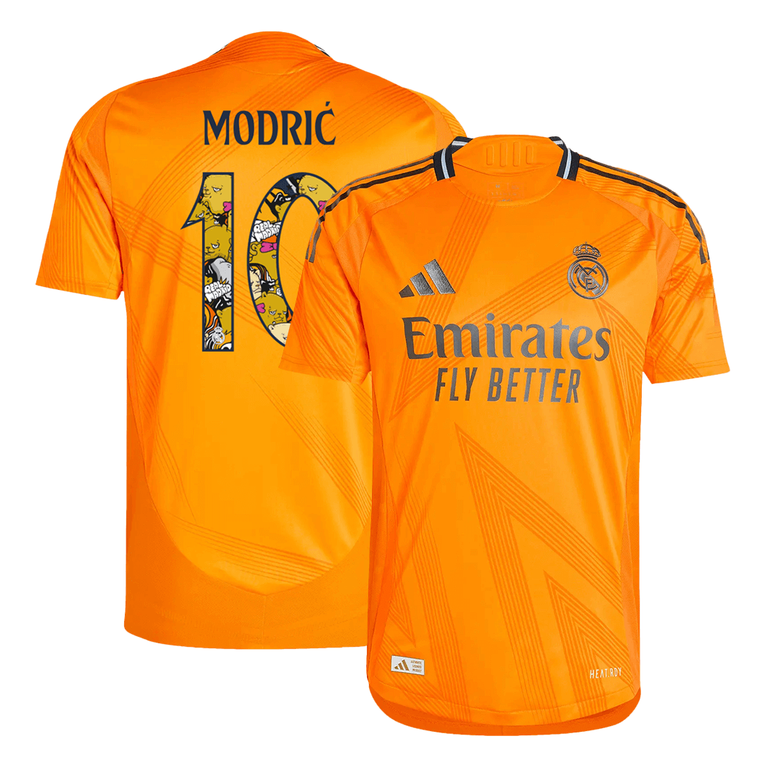 Camiseta de fútbol auténtica de visitante del Real Madrid MODRIĆ #10 - Fuente Bear Champ