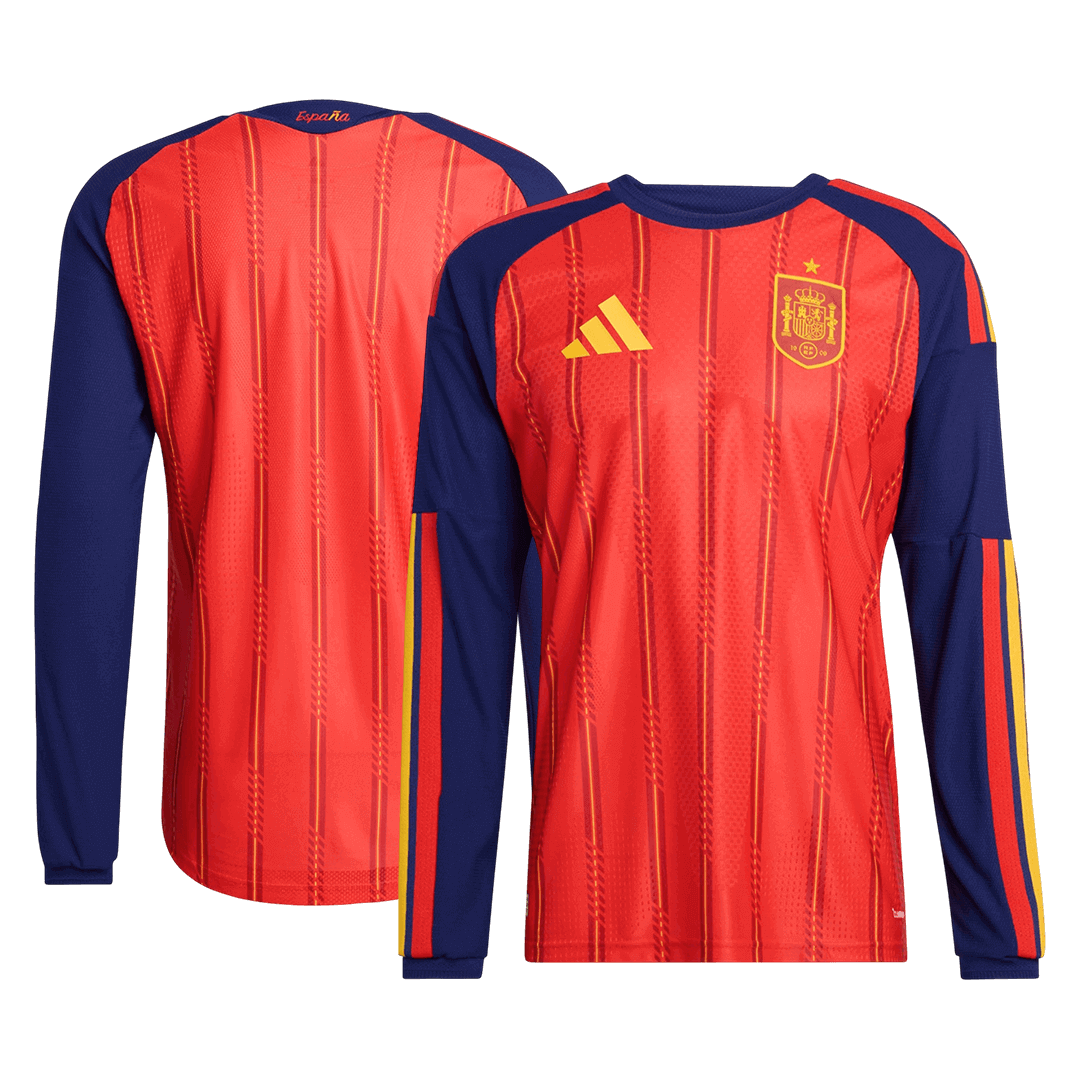 Camiseta de fútbol de manga larga de la selección española (versión jugador, local, 2026)