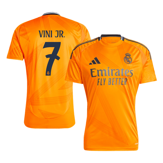 Camiseta de fútbol visitante VINI JR. #7 del Real Madrid (grande)