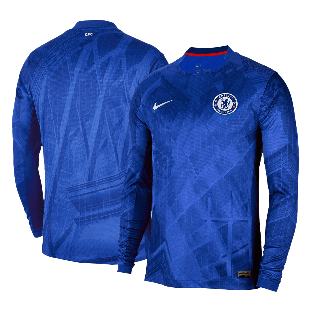 Camiseta de fútbol de manga larga del Chelsea Home 2025/26 Azul