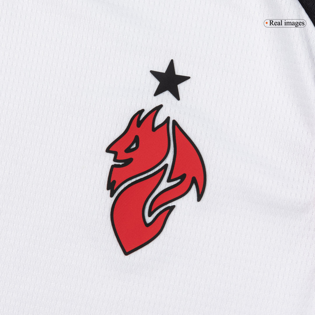 Kit de camiseta de visitante del AC Milan para niños (camiseta, pantalón corto y calcetines) 2025/26