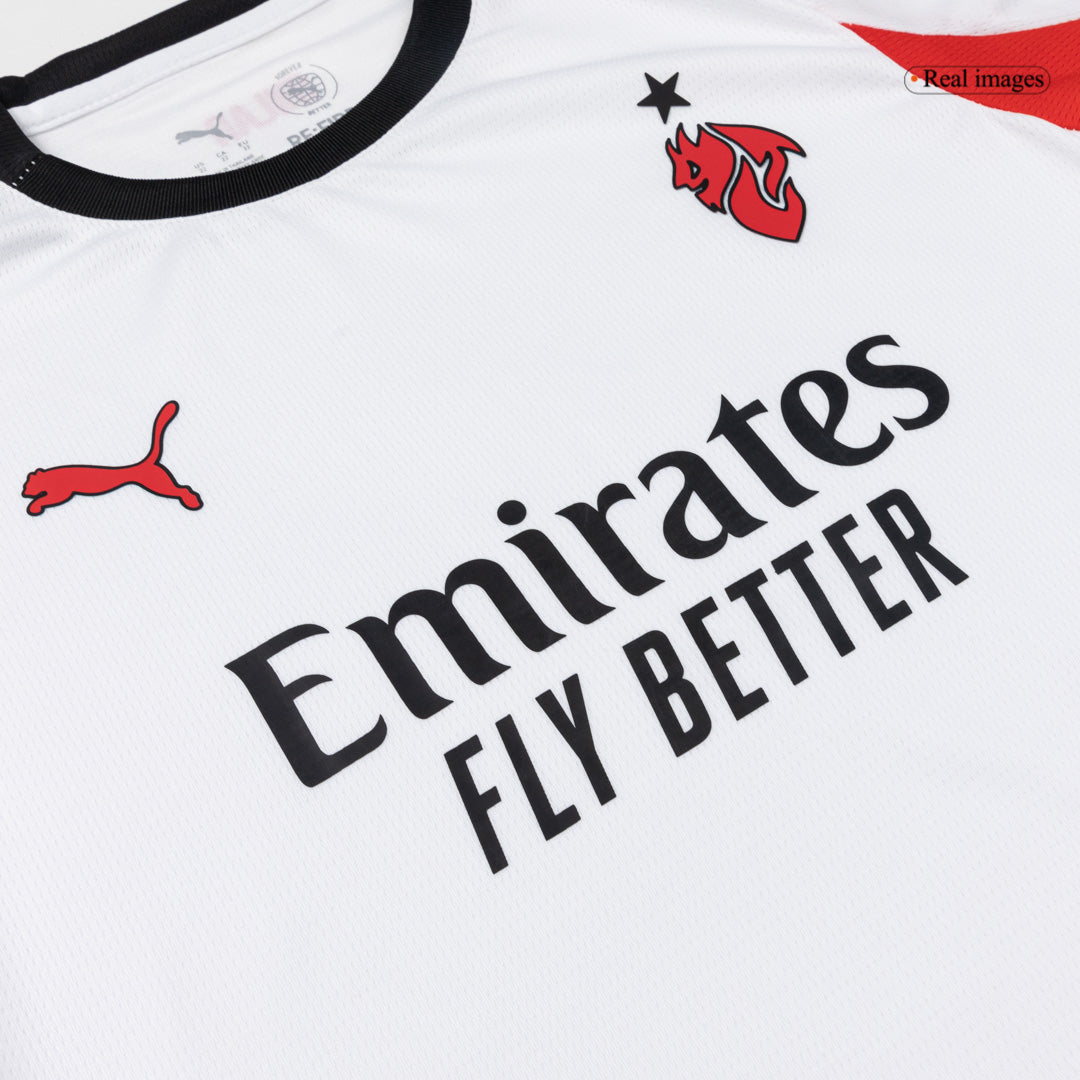 Kit de camiseta de visitante del AC Milan para niños (camiseta, pantalón corto y calcetines) 2025/26
