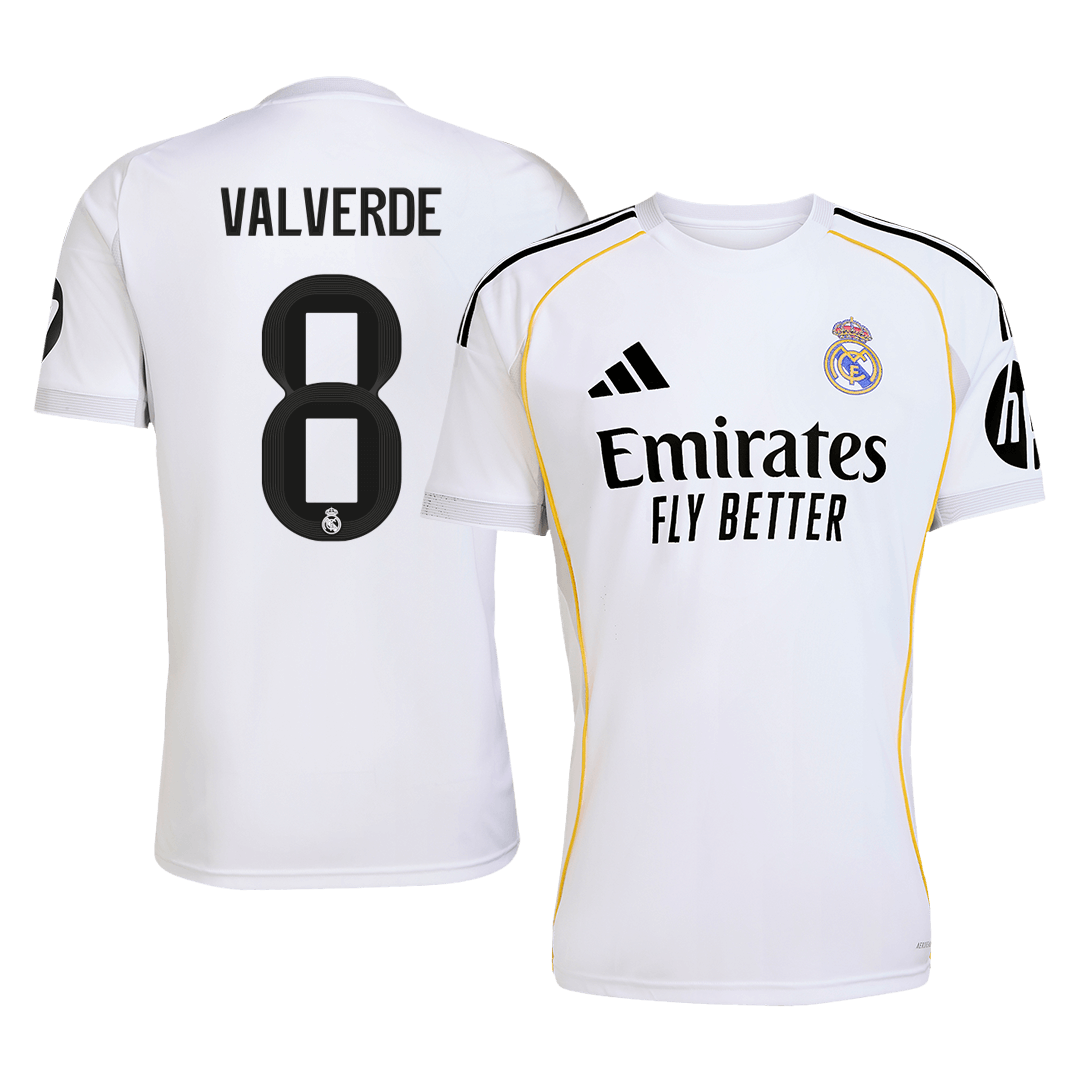 Camiseta de fútbol local del Real Madrid VALVERDE #8 2025/26 (talla grande)