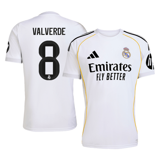 Camiseta de fútbol local del Real Madrid VALVERDE #8 2025/26 (talla grande)