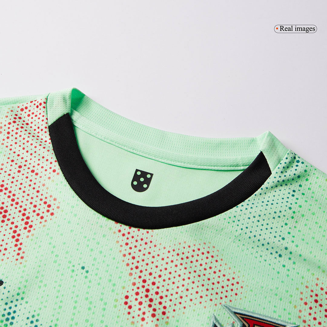 Camiseta de fútbol visitante de Portugal 2025 para hombre, verde - Eurocopa femenina