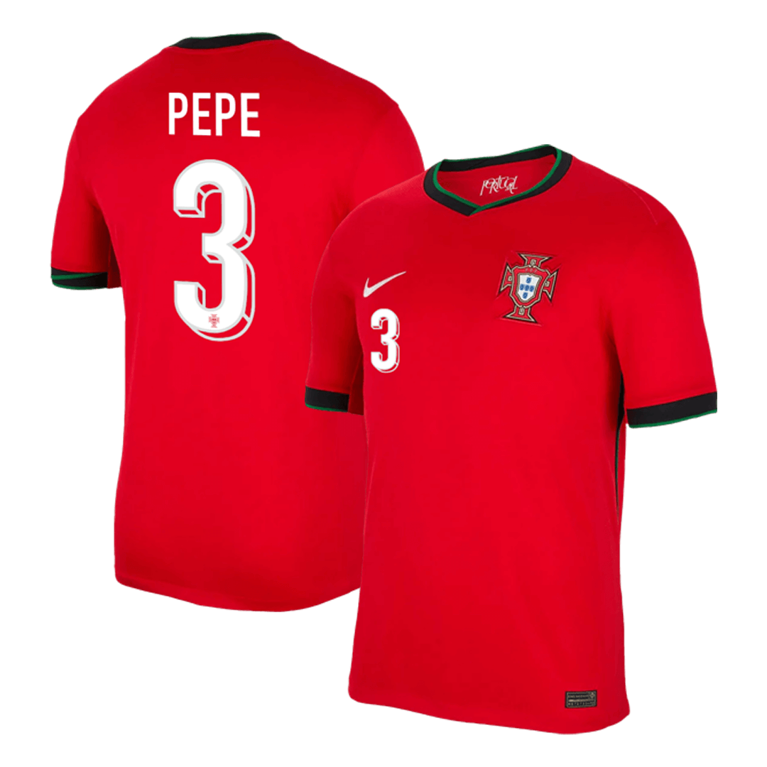 Camiseta de fútbol local de Portugal PEPE #3 de la Eurocopa 2024