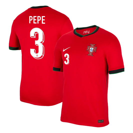 Camiseta de fútbol local de Portugal PEPE #3 de la Eurocopa 2024