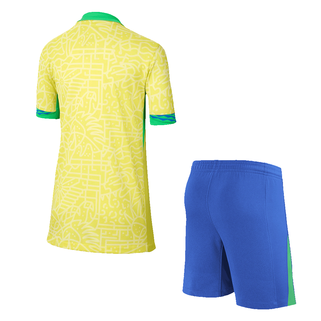 Kit de fútbol local de Brasil para niños (camiseta y pantalón corto) Copa América 2024