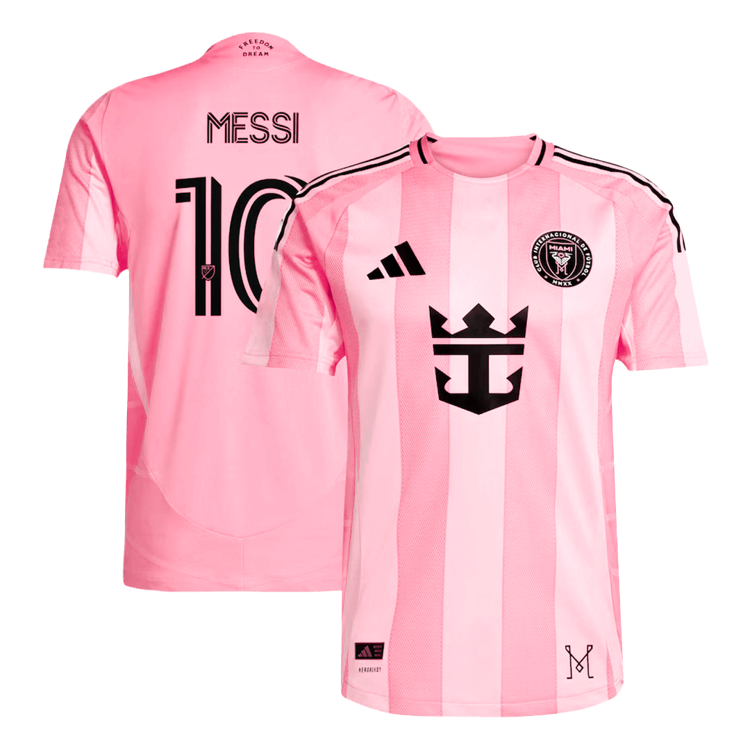 Camiseta de fútbol local auténtica del Inter Miami CF MESSI #10 2025, rosa