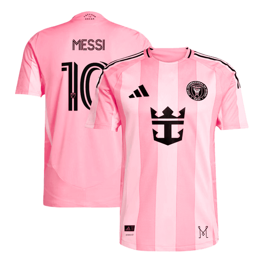 Camiseta de fútbol local auténtica del Inter Miami CF MESSI #10 2025, rosa