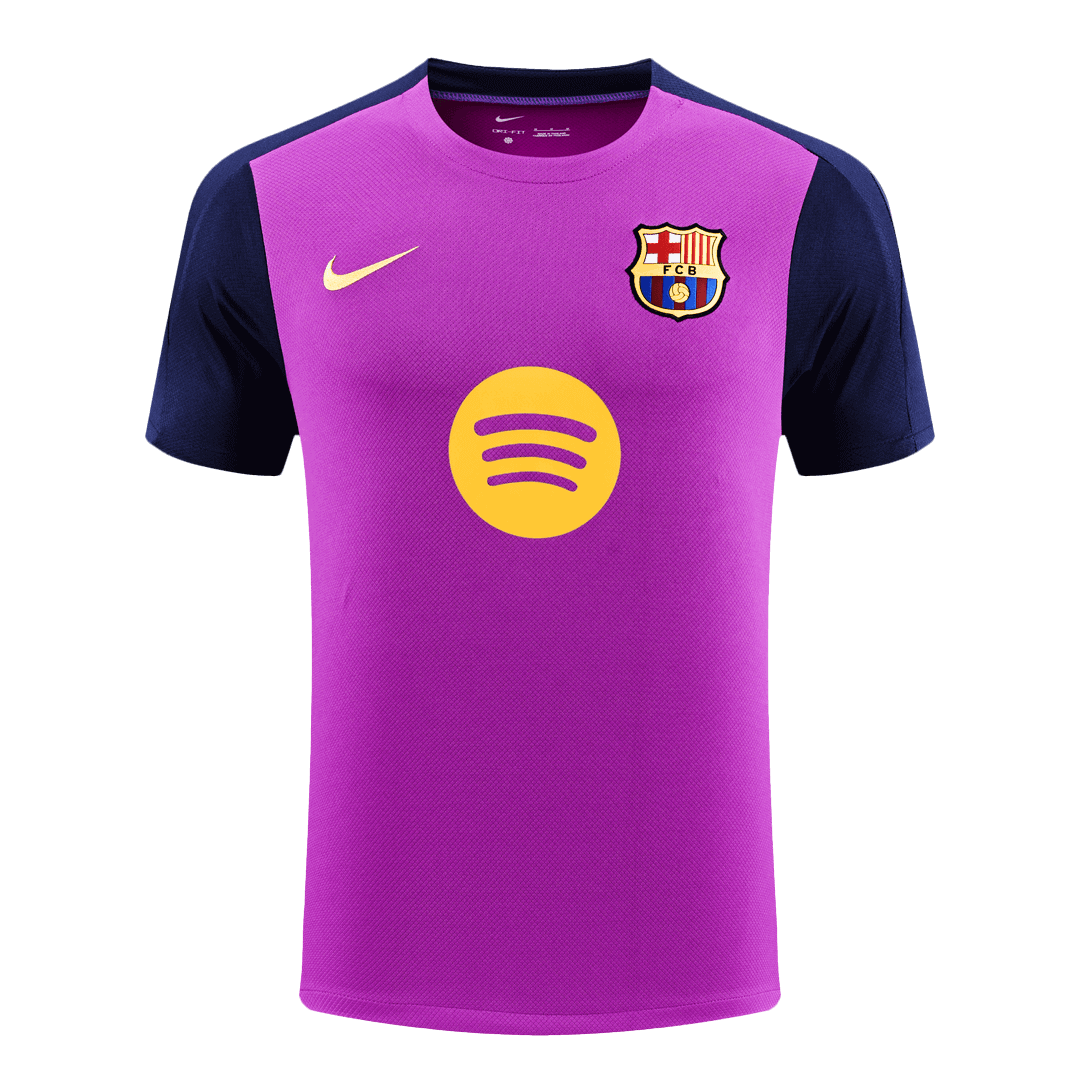 Camiseta de entrenamiento prepartido del Barcelona 2025/26, color morado