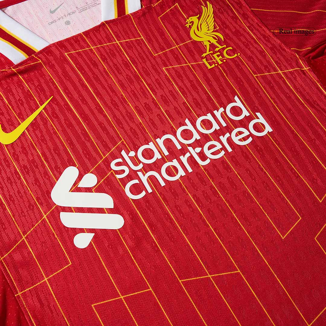 Camiseta de fútbol local auténtica del Liverpool, roja - CAMPEONES 24/25