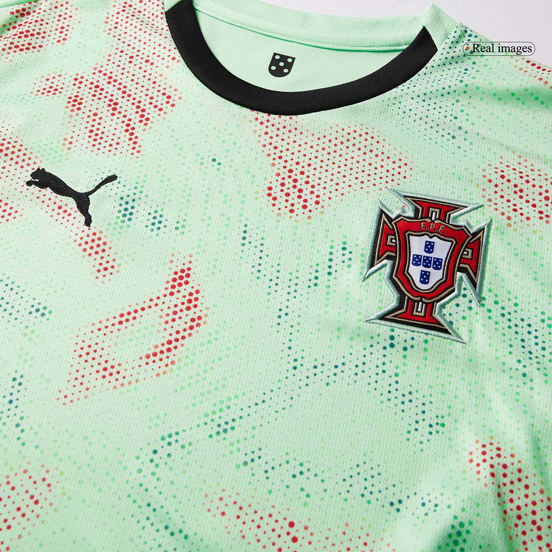 Camiseta de fútbol visitante de Portugal 2025 para hombre, verde - Eurocopa femenina