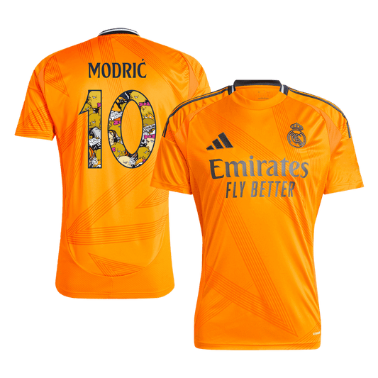 Camiseta de fútbol visitante del Real Madrid MODRIĆ #10 - Fuente Bear Champ (tamaño grande)