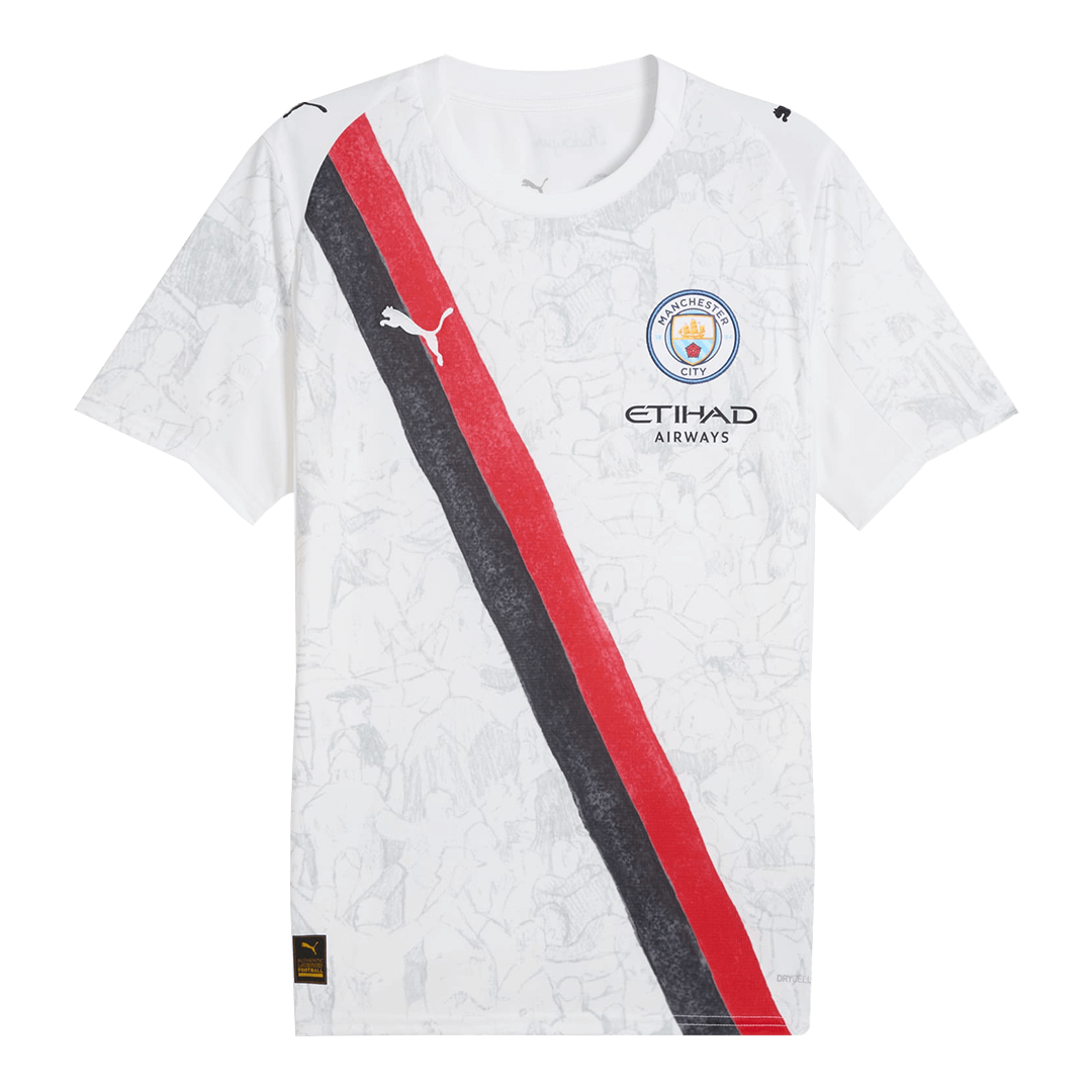 Camiseta de fútbol infantil RODRIGO #16 Manchester City 2025/26 Blanca - Mundial de Clubes