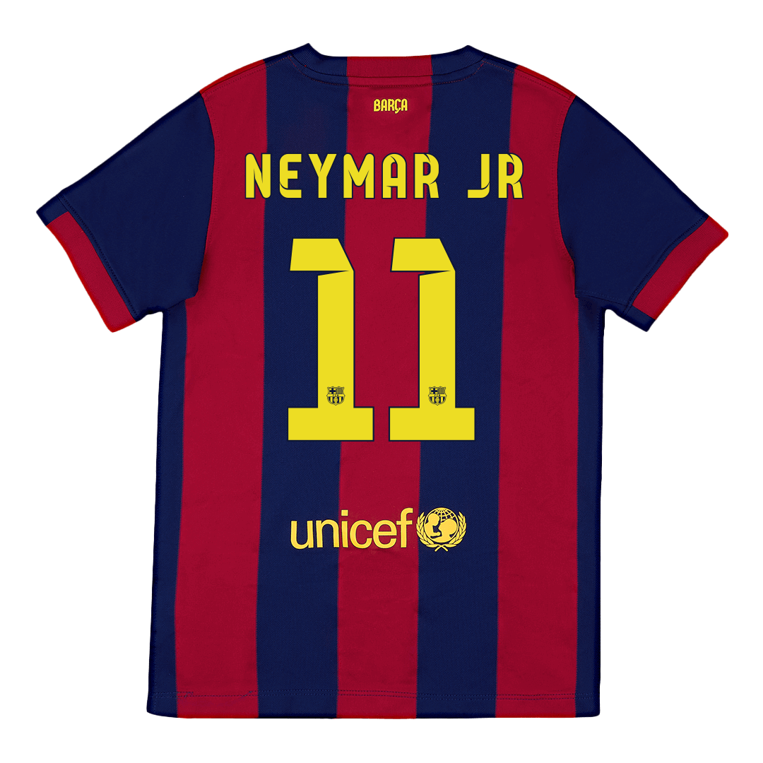 Camiseta retro de fútbol local del Barcelona NEYMAR JR #11 2014/15