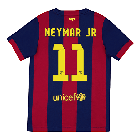 Camiseta retro de fútbol local del Barcelona NEYMAR JR #11 2014/15