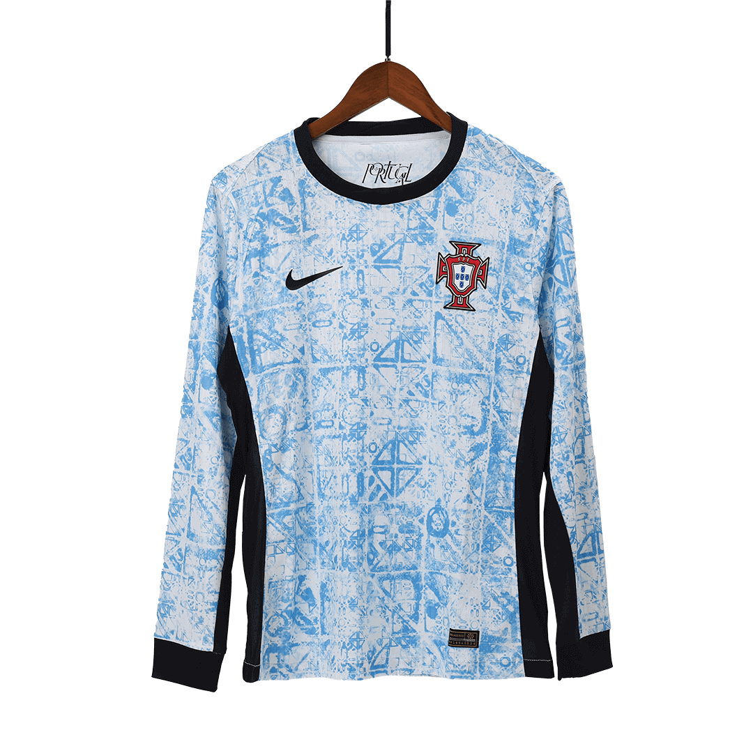 Camiseta de fútbol auténtica de Portugal de manga larga para la Eurocopa 2024