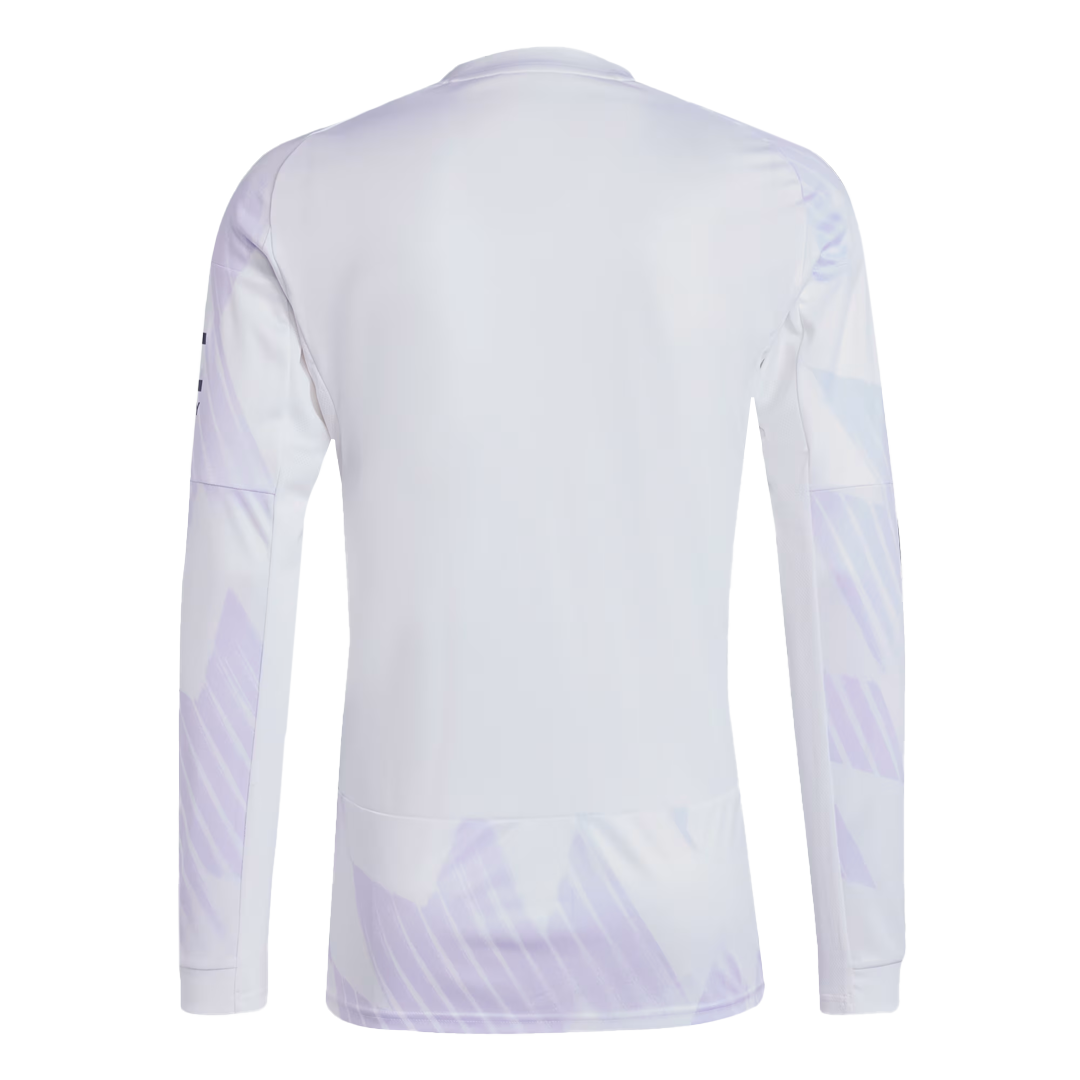 Camiseta de fútbol de manga larga visitante del Manchester United 2025/26 blanca