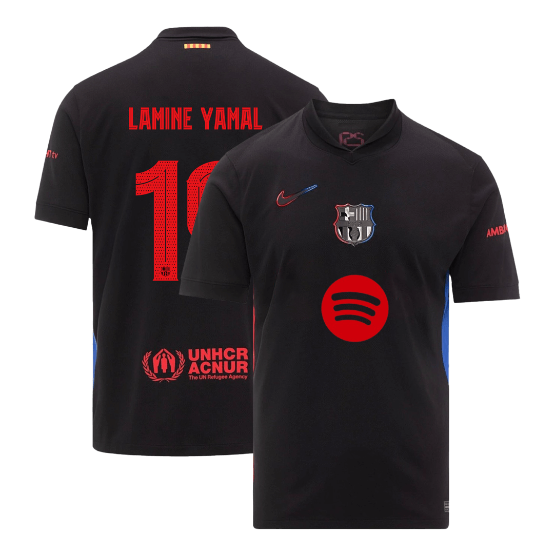 Camiseta de visitante del Barcelona LAMINE YAMAL #19 2024/25 - UCL (Logotipo de Spotify sin texto)