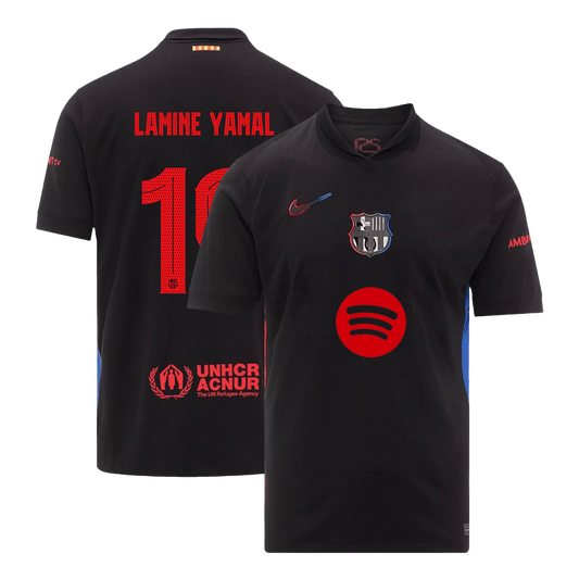 Camiseta de visitante del Barcelona LAMINE YAMAL #19 2024/25 - UCL (Logotipo de Spotify sin texto)