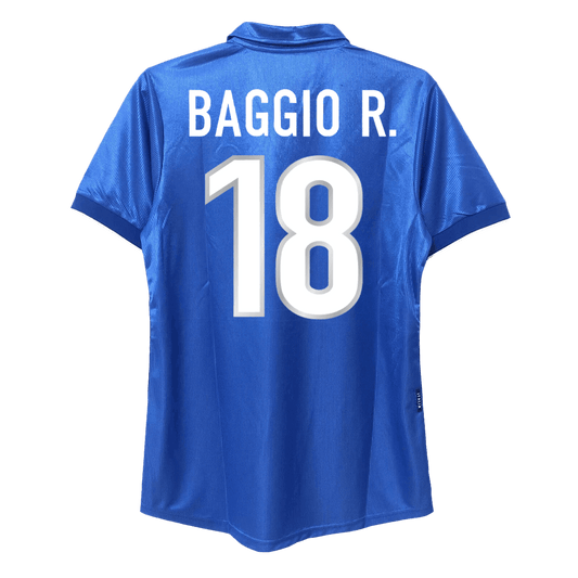 Retro BAGGIO R. #18 1998 Italia Camiseta de fútbol local