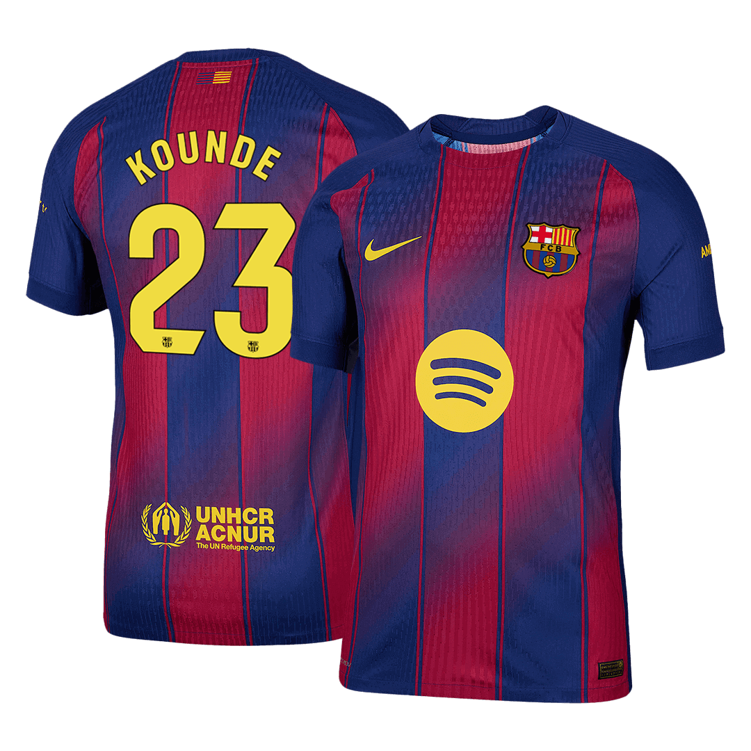 Camiseta de fútbol local auténtica del Barcelona KOUNDE #23 2025/26