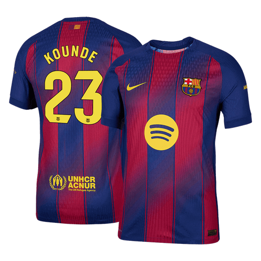 Camiseta de fútbol local auténtica del Barcelona KOUNDE #23 2025/26