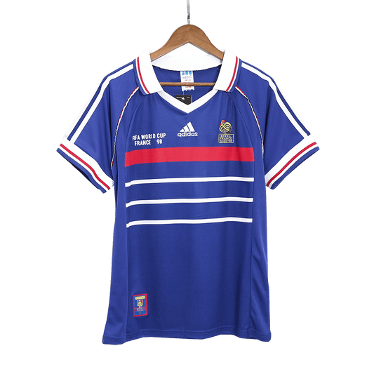 Camiseta retro de fútbol local de la Copa Mundial de Francia 1998