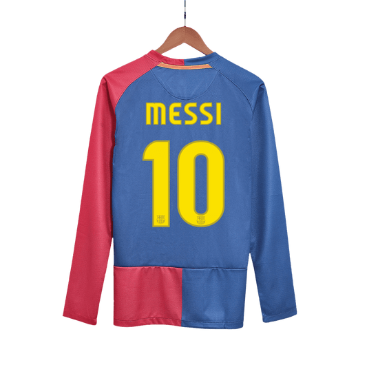 Camiseta retro de fútbol de manga larga del Barcelona MESSI #10 2008/09 - Final de la UCL