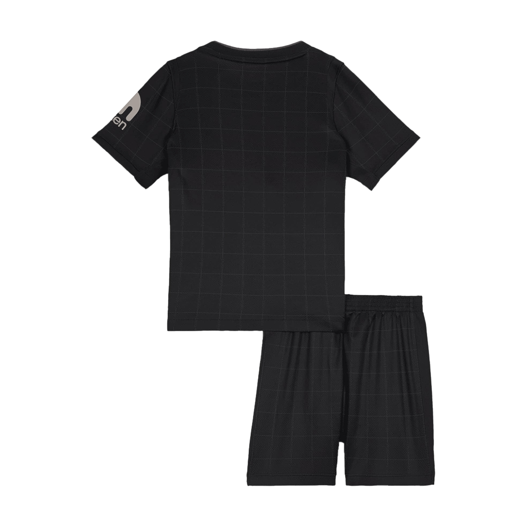 Kit de visitante del Tottenham Hotspur para niño (Kit y pantalón corto) 2025/26, color negro