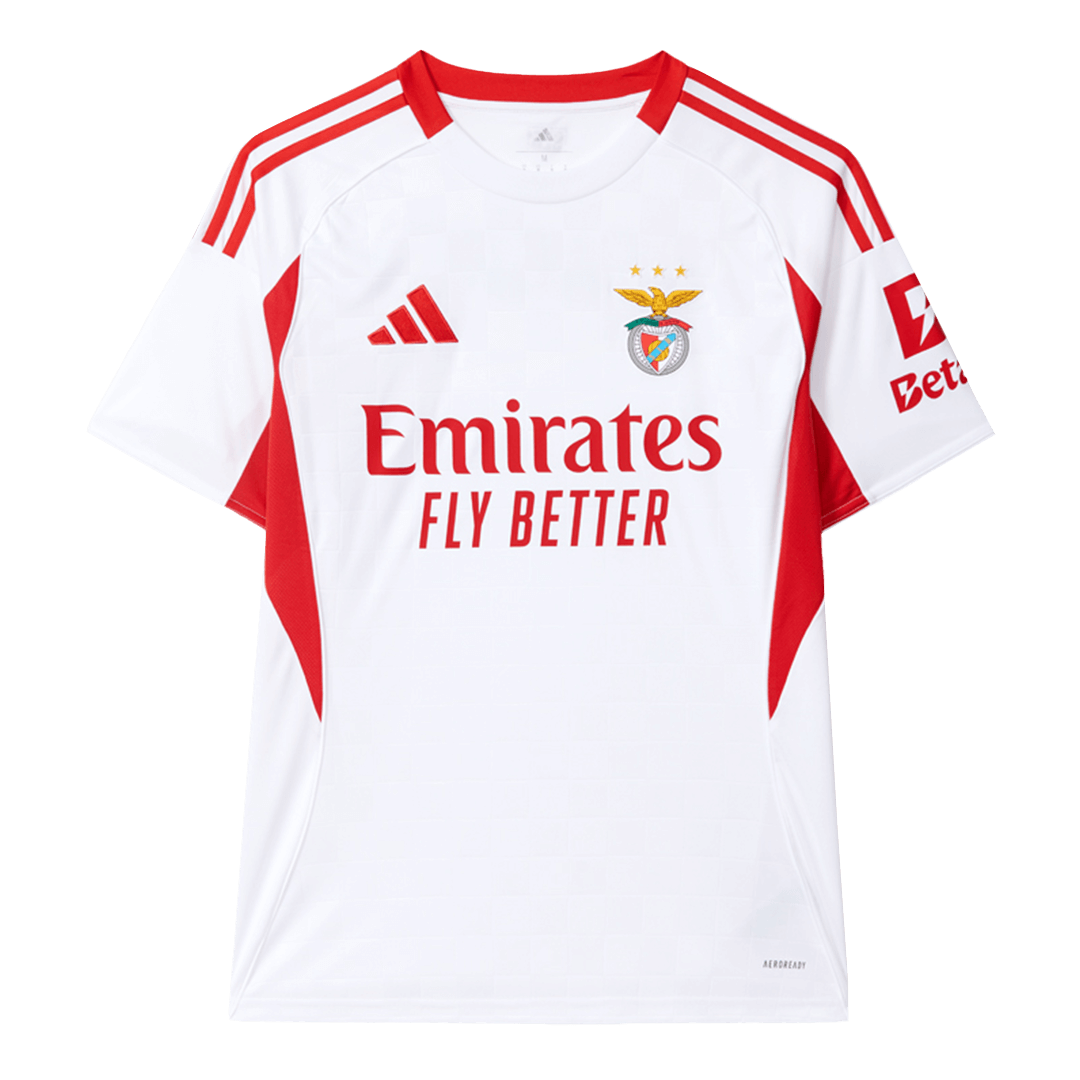 Camiseta de fútbol visitante del Benfica 2025/26, tercera equipación, blanca