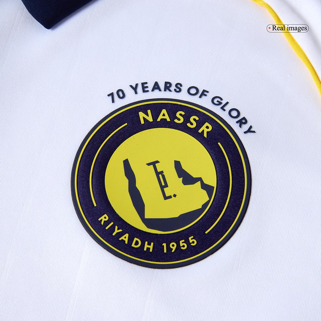 Camiseta de fútbol visitante RONALDO #7 Al Nassr 2025/26, blanca, tercera equipación