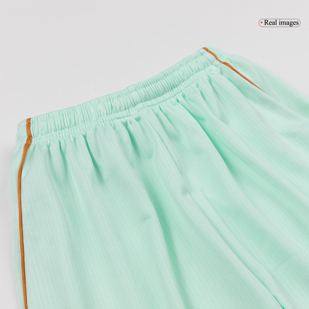 Conjunto de fútbol infantil de Francia (camiseta + pantalón corto) para el Mundial de 2026, color verde menta.