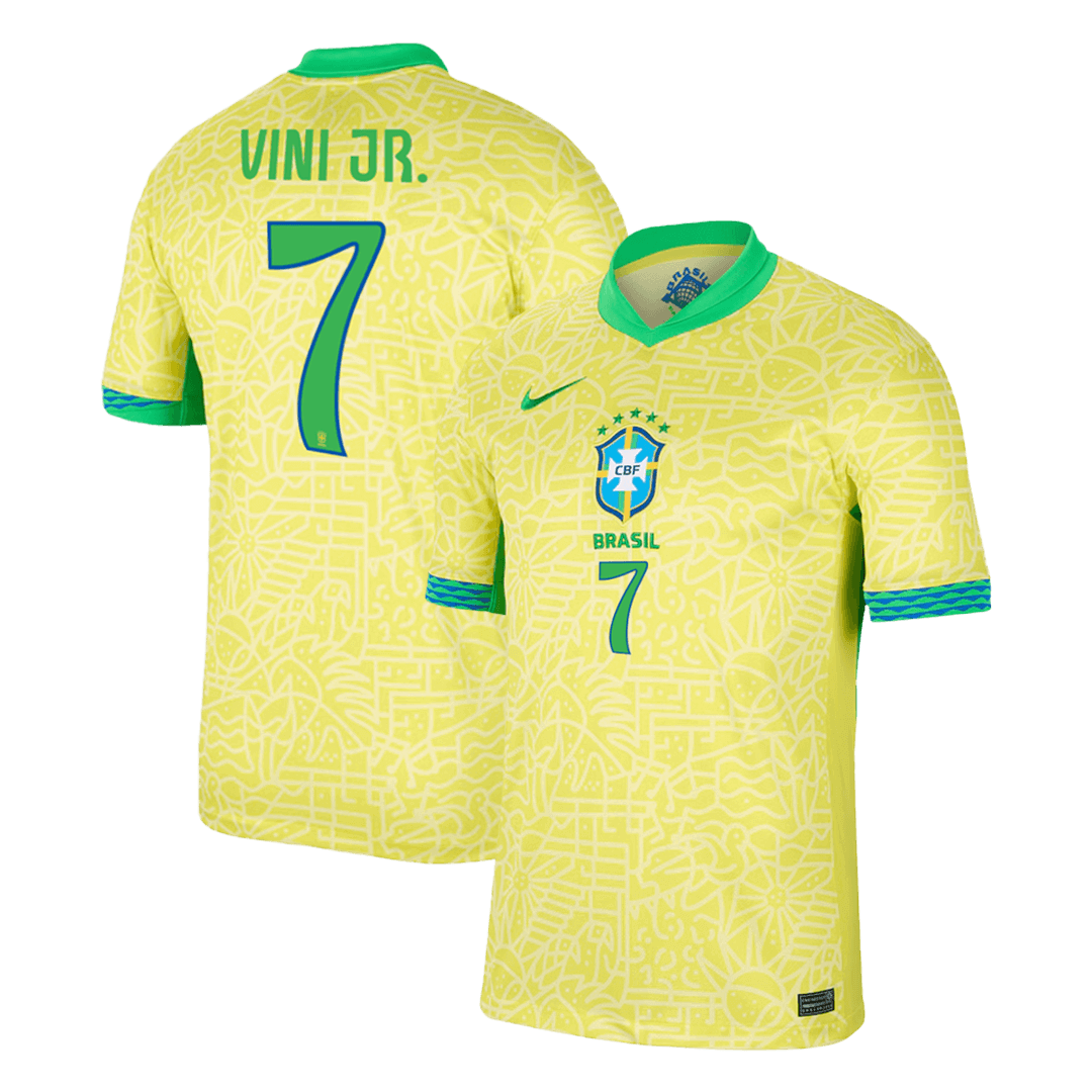 VINIJR. #7 Camiseta de fútbol local de Brasil Copa América 2024