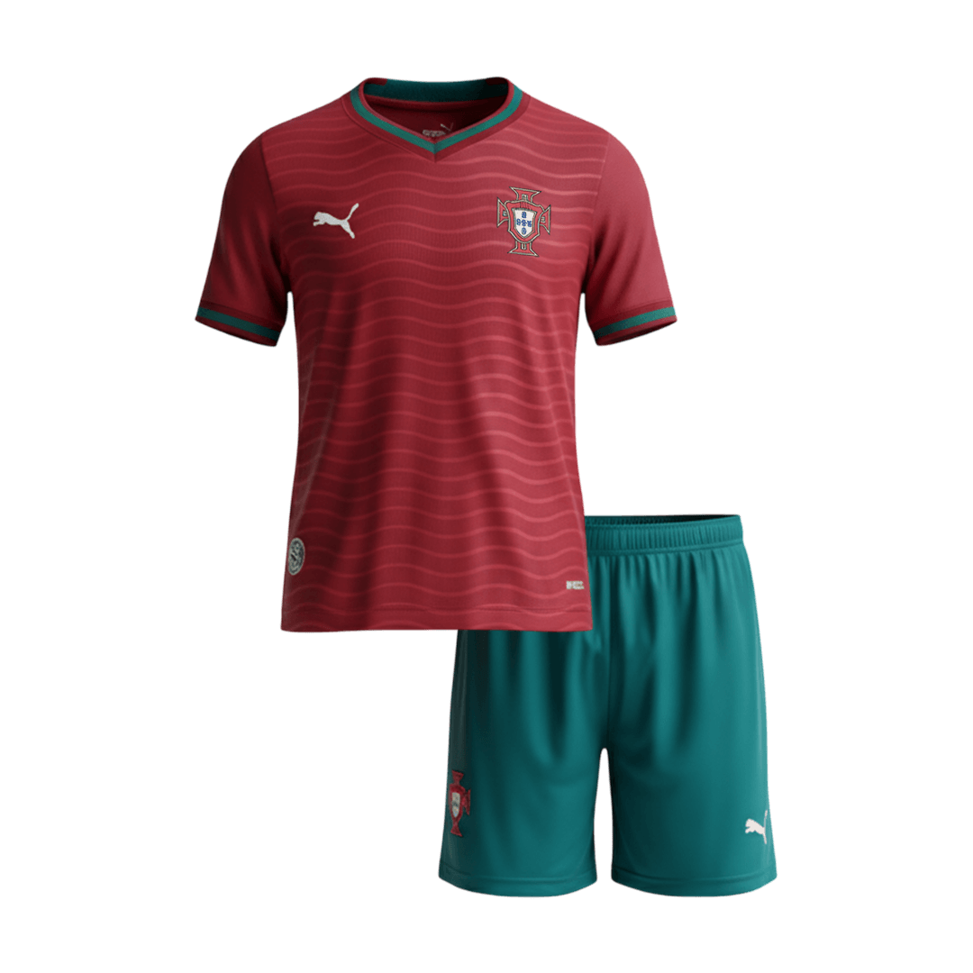 Kit de fútbol local de Portugal para niños (Kit y pantalón corto) 2026