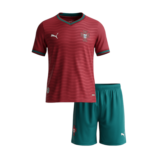 Kit de fútbol local de Portugal para niños (Kit y pantalón corto) 2026