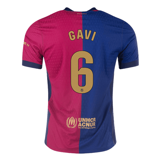 Camiseta de fútbol local auténtica del Barcelona GAVI #6 2024/25