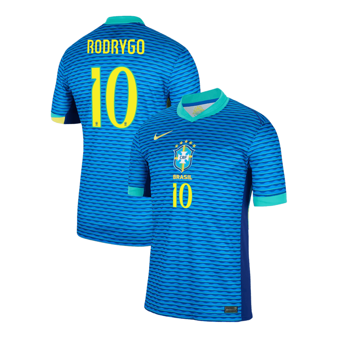 Camiseta de visitante de fútbol de Brasil RODRYGO #10 Copa América 2024