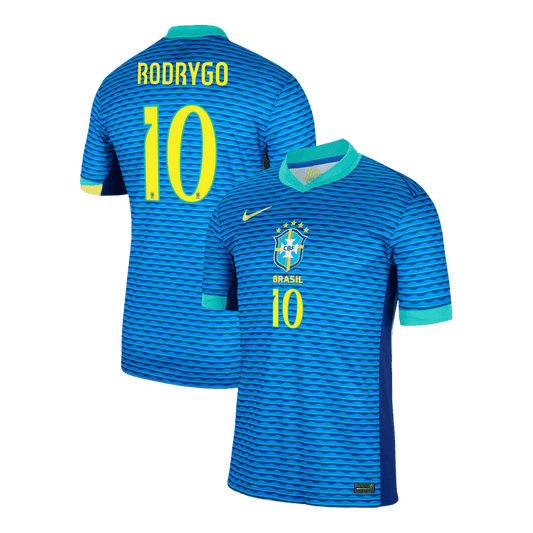Camiseta de visitante de fútbol de Brasil RODRYGO #10 Copa América 2024
