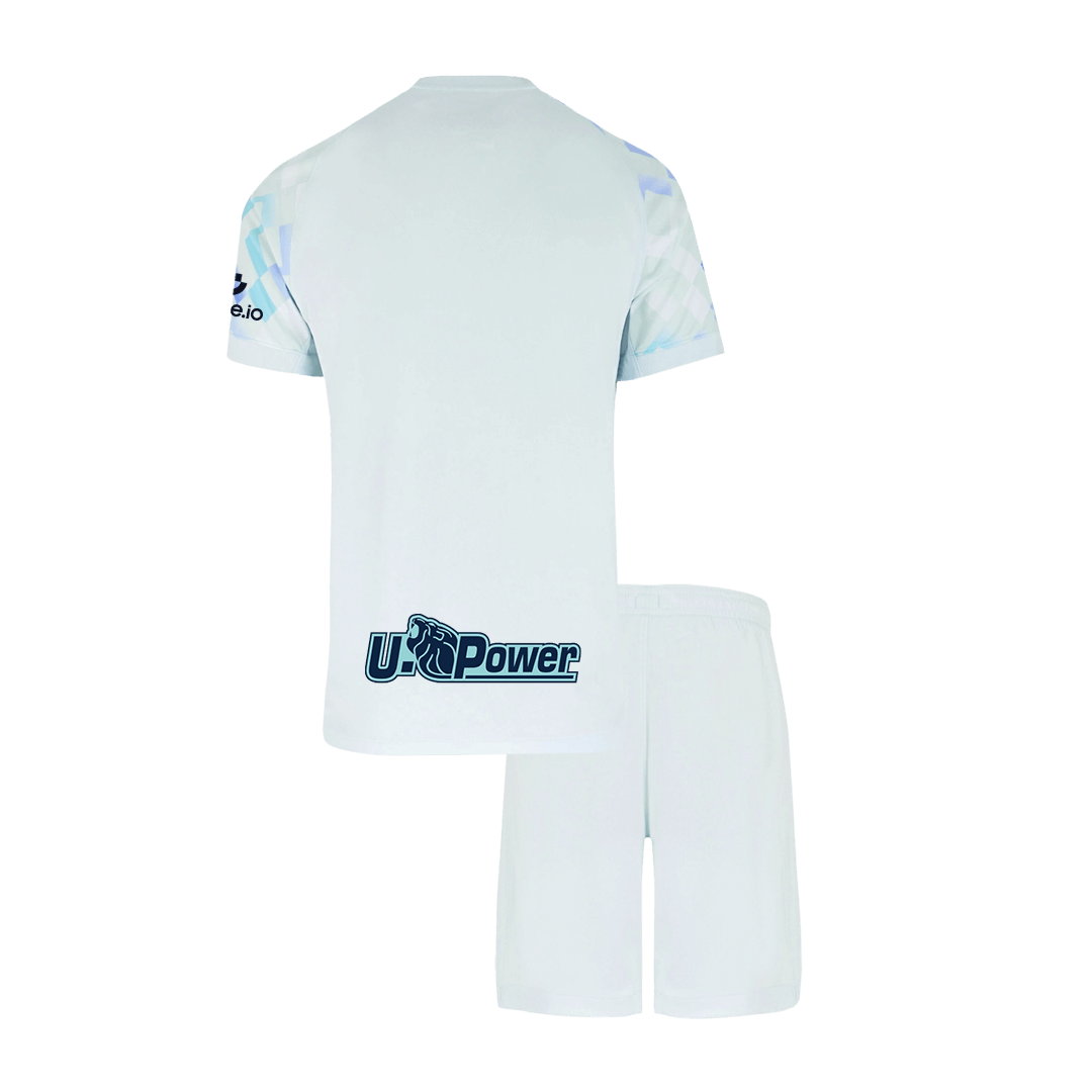 Kit de fútbol visitante del Inter de Milán para niño (camiseta y pantalón corto) 2025/26, color blanco