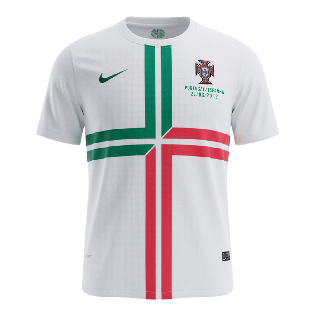Camiseta retro de fútbol de visitante de Portugal 2012