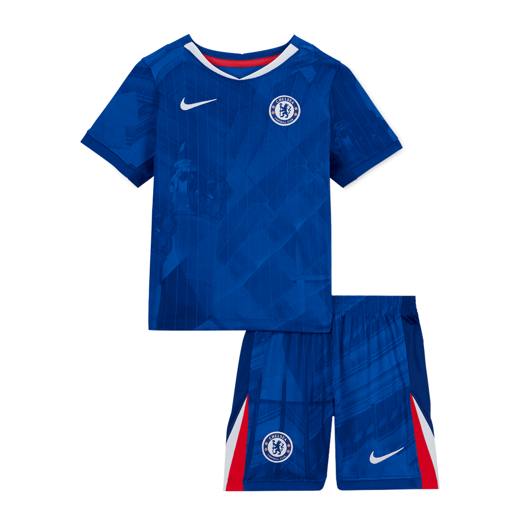 Kit de fútbol local del Chelsea para niño (camiseta y pantalón corto) 2025/26, azul