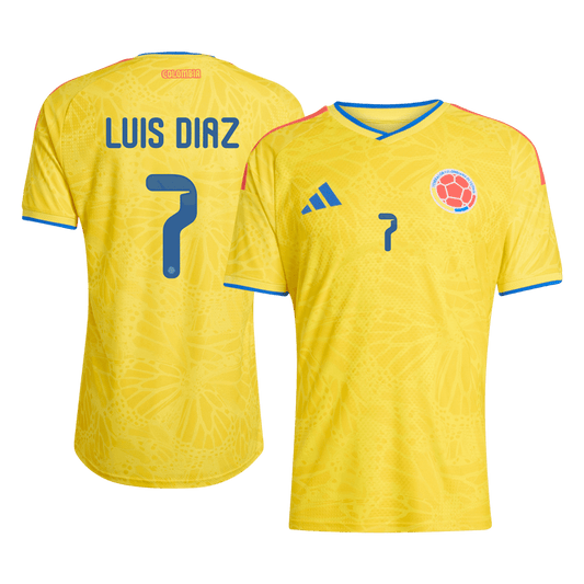 Camiseta Colombia LUIS DíAZ #7 Primera equipación Copa Mundial 2026 Hombre - Slim Fit